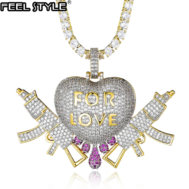 

Хип-Хоп Bling CZ боксерские перчатки Iced Out кубический циркон ожерелья и подвески для мужчин ювелирные изделия Очаровательная теннисная цепь