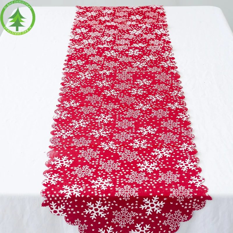 Новинка Рождественская скатерть креативная Tafelloper льняной Печатный стол из джута