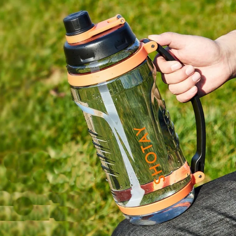 

2500ml large Outdoor Water Bottle Straw handle Sports Bottles Hiking Camping big tritan drink bottle BPA Free