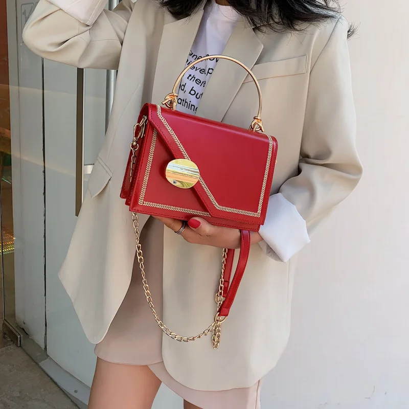 Small bag female 2020 new trendy fashion western style shoulder bag messenger bag Korean chain portable small square bag Bolso