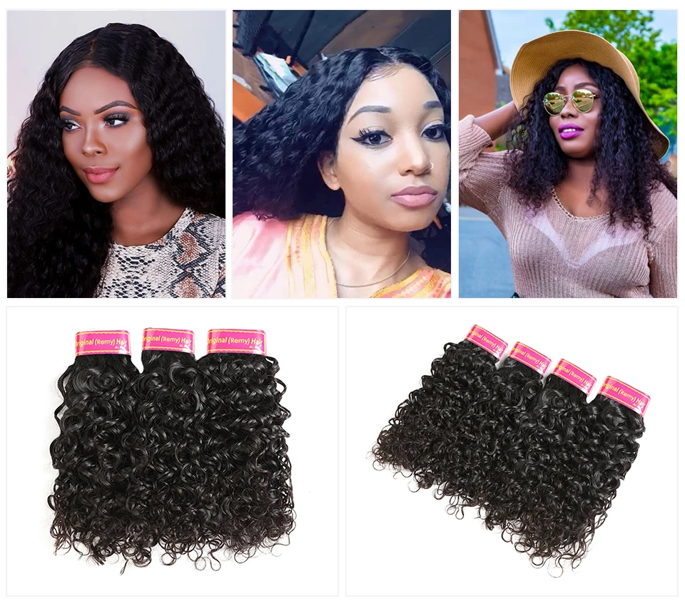 Али queen hair бразильские волнистые 1/3/4 шт. Волосы remy машина двойной уточной нити пряди человеческих волос для Инструменты для завивки волос характер Цвет