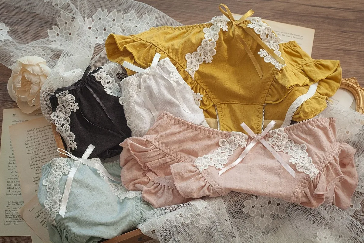 

Japanese Kawaii Lingerie Women Seamless Panties Lot Cotton Thong Lace Underwear Cute Sexy Panty Women's Briefs Tangas Mujer 2021