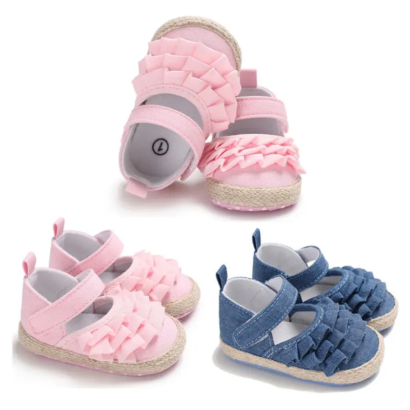 

2020 Summer Newborn Shoes Infant Baby Solid Girls Soft Prewalker Casual Flats Canvas Sneakers Shoes Fashion Causal First Walkers