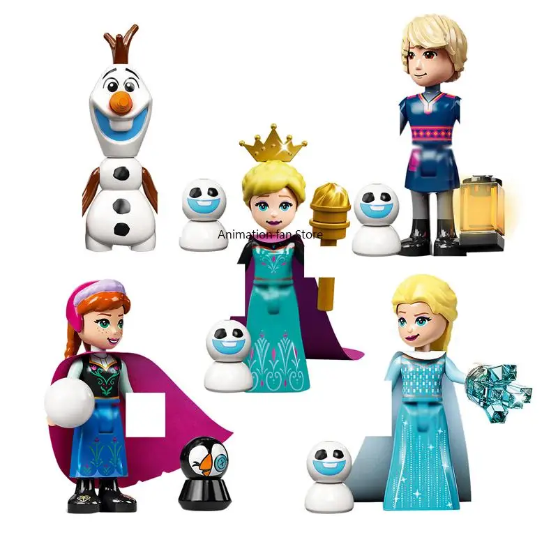 

Фигурки героев мультфильма «Холодное сердце» Disney, аниме техника снега, Строительный набор для строительства электроэнергии, игрушки для до...