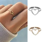 Женские кольца на пальцах, кольцо в форме сердца, подарок лучшего друга, милые кольца обещания для женщин и девушек, уникальные модные ювелирные изделия, аксессуары