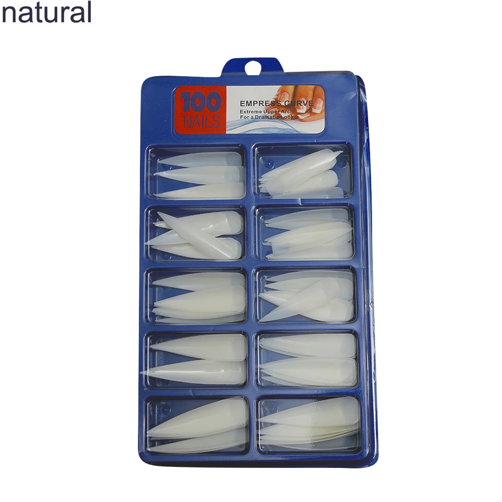100 шт./кор. накладные ногти искусственные полное покрытие овальная для Неил арта