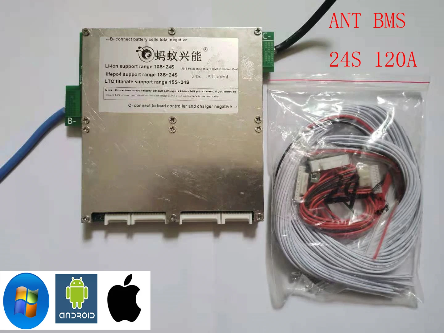 Смарт плата ANT BMS 24S 120A литий полимерная батарея BMS/PCM/PCB защитная для 24 пакетов