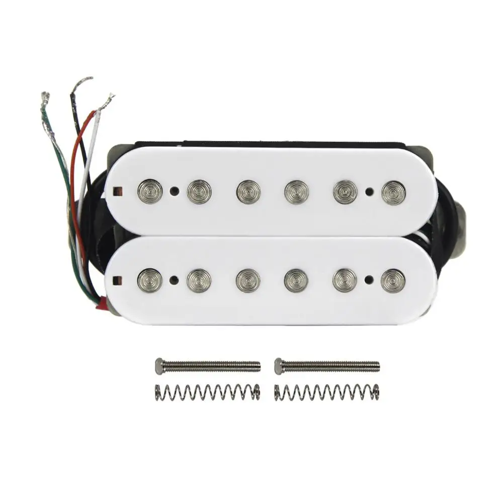 Электрогитара FLEOR Alnico 5 Humbucker с двойной катушкой для звукоснимателя белая черной