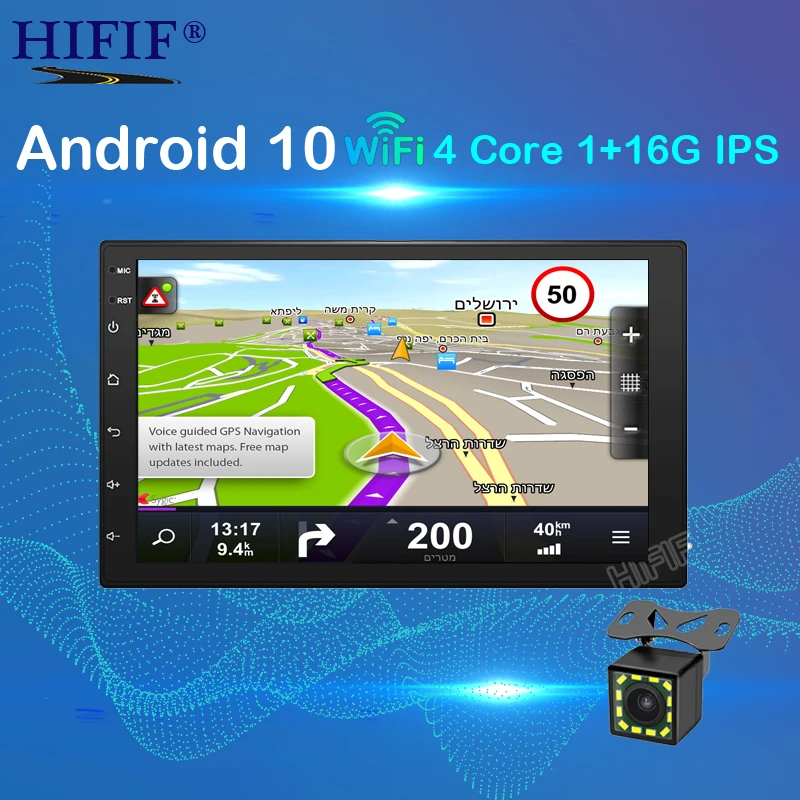 2din автомобильное радио Android 10 универсальная GPS навигация wifi Bluetooth тачскрин