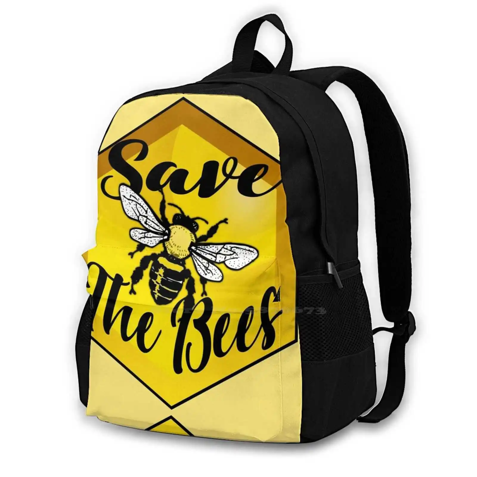 Пусть нас Save The Bees Горячая распродажа Школьный рюкзак Модные сумки Rebubble Лидер