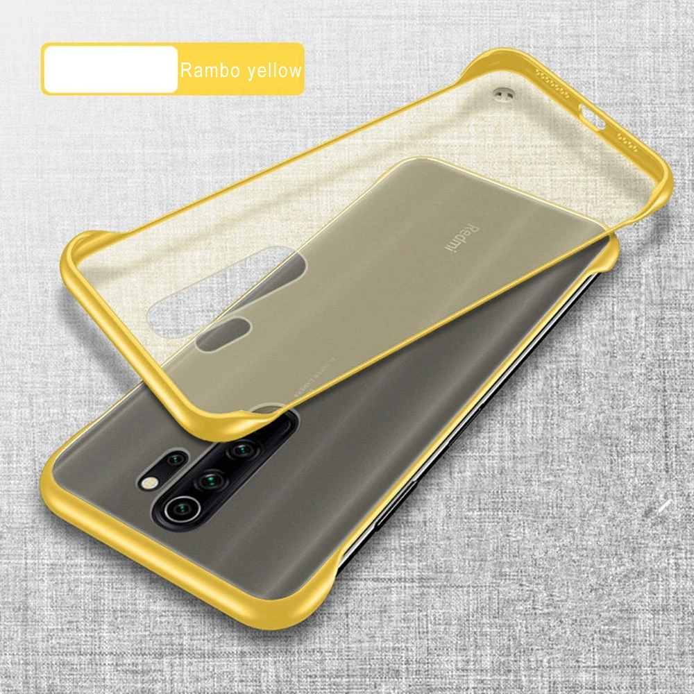 Матовый телефон случае для Redmi Note 8 Pro задняя крышка устойчиво к отпечаткам