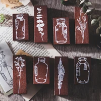 8 diy craft standard wooden stamps glass bottles flowers wooden rubber stamps designed for scrapbooking