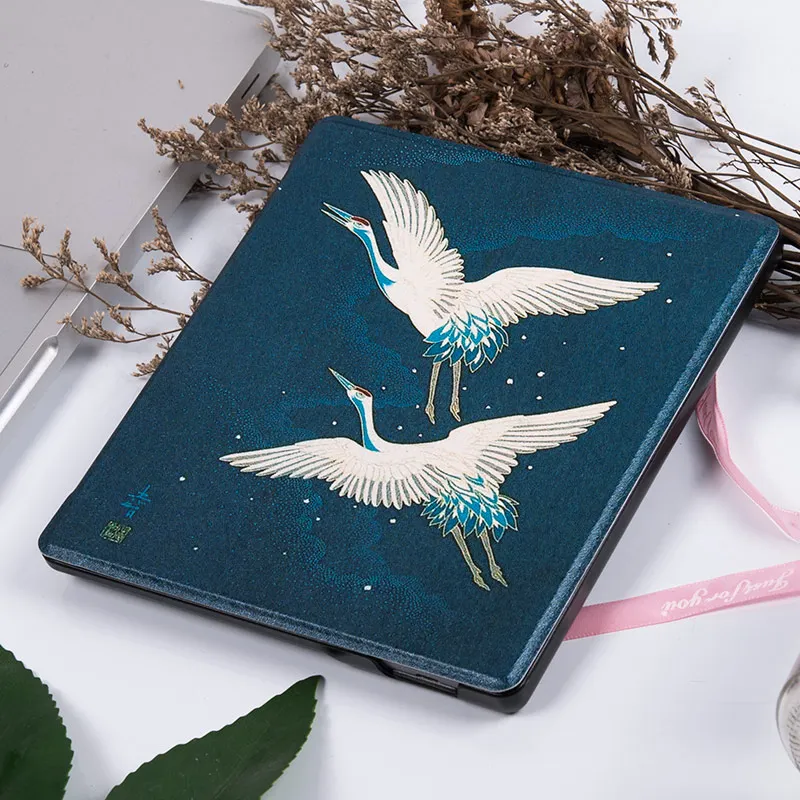 Flying crane Чехол для Amazon All-new " Kindle Oasis e-Books(9th/10th Generation)-легкий тонкий чехол с функцией автоматического пробуждения и сна - Цвет: Flying crane