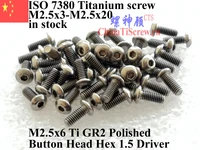 iso 7380 m2 5 titanium screw m2 5x3 m2 5x4 m2 5x5 m2 5x6 m2 5x8 m2 5x10 m2 5x12 m2 5x14 m2 5x16 m2 5x18 m2 5x20 button head gr2