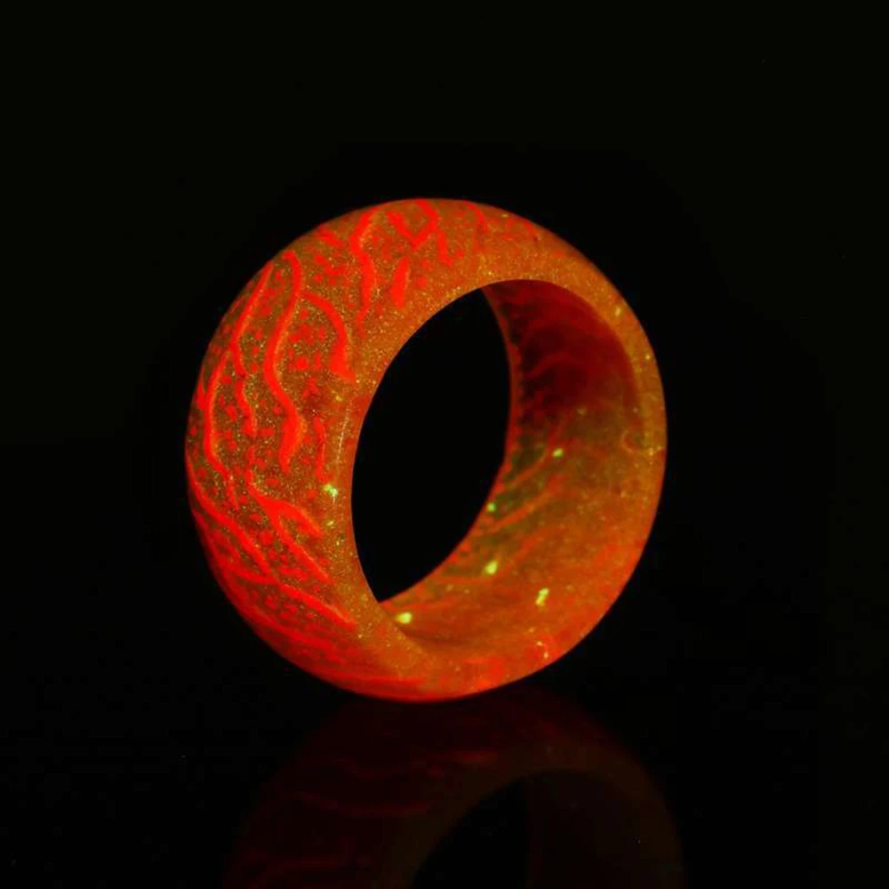 orange red Хэллоуин светодиодный аксессуары для рождественской вечеринки красочный светящийся силиконовый темно-пальцевый кольцо флуоресцентные светящиеся ювелирные изделия - Цвет: orange red