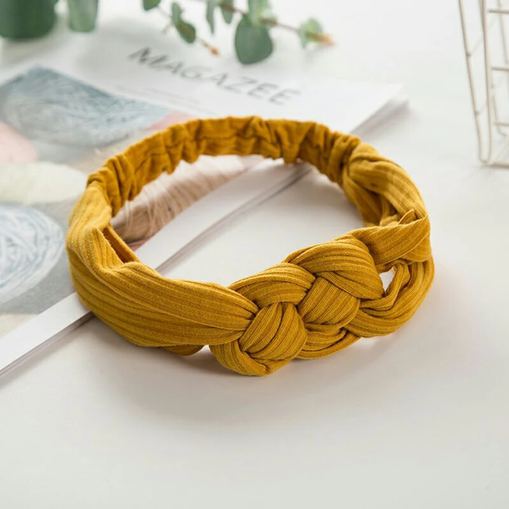 

Bohemian Women Elegant Top Knot Cross Headband DIY Hairbands Hair Holder Fashion Candy Color Hair Hoop Hair Accessories