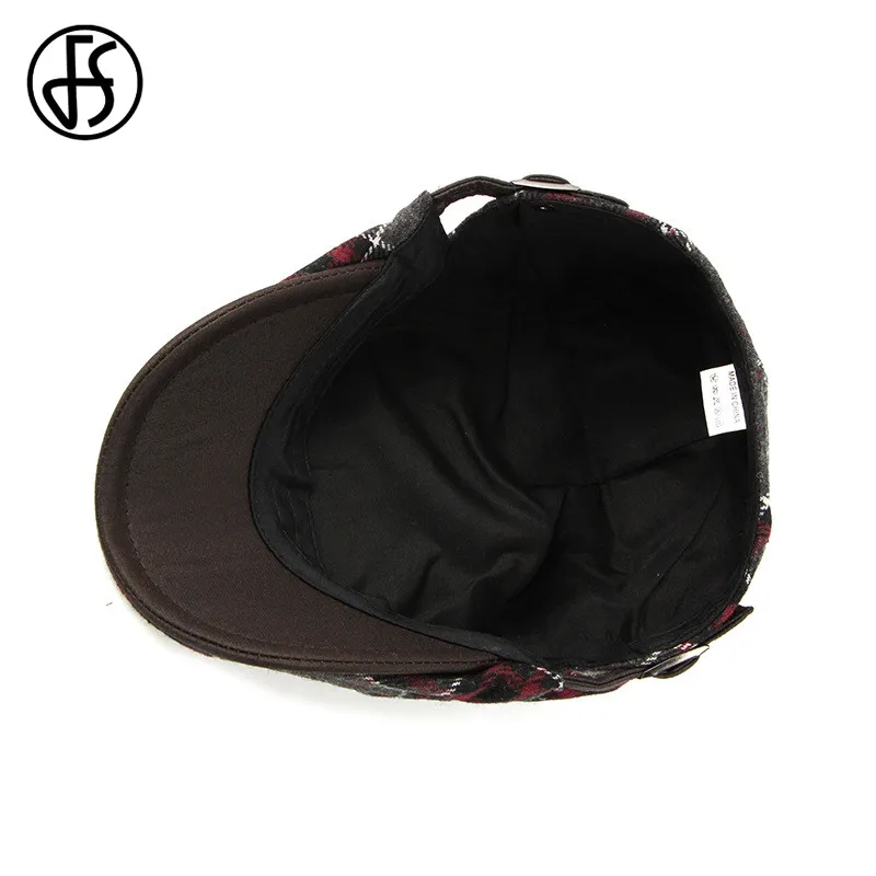 Кепка берет FS в клетку для мужчин и женщин хлопковая Классическая винтажная