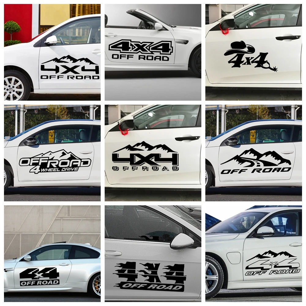 

Hot 4X4 OFF ROAD Car Stickers Vinyl Auto Sticker Oil Tank Cover Car Styling Custom Sticker