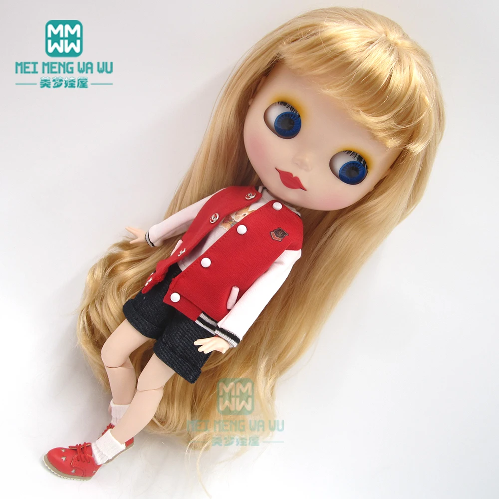 Blyth одежда модная бейсбольная форма шорты красная обувь для Azone 1/6 аксессуары