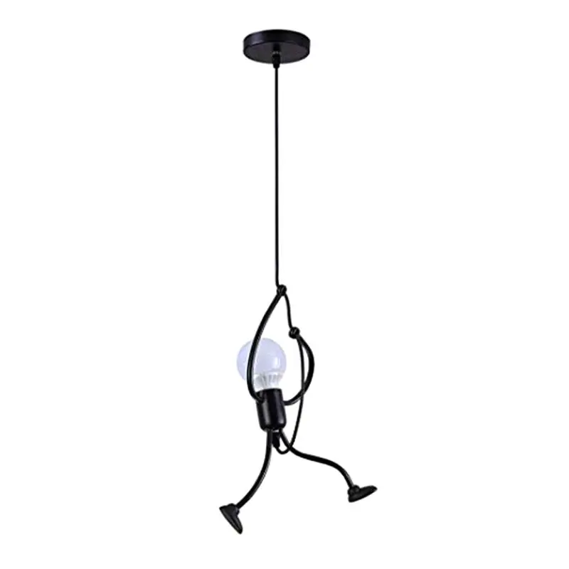 

Iron Lamp Hanger Retro Pendant Light Hanging Creative Chandelier Elegant Lamp Stand For Living Room Kitchen Restaurant Bar