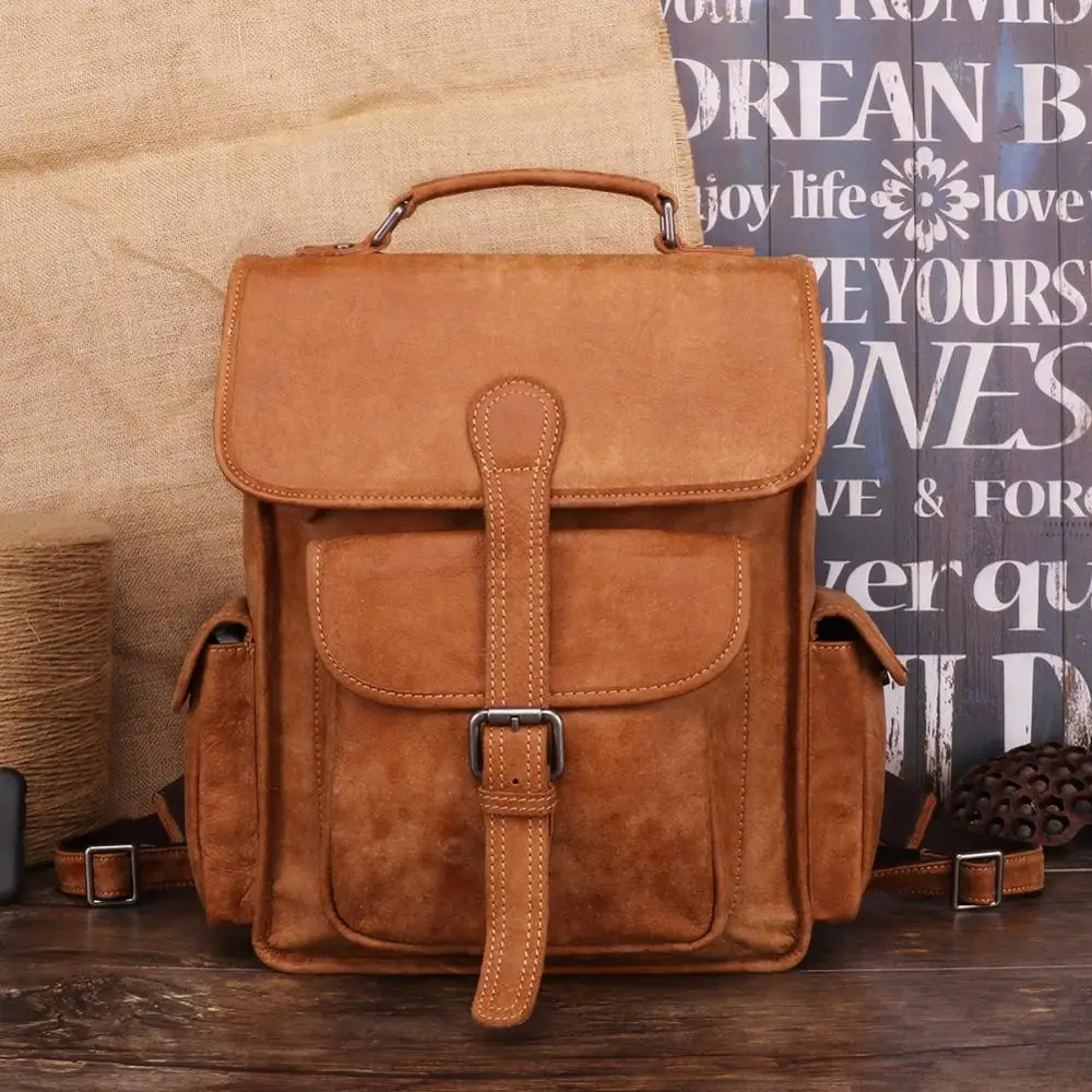 JOGUJOS роскошный кожаный мужской рюкзак из натуральной кожи повседневный модный