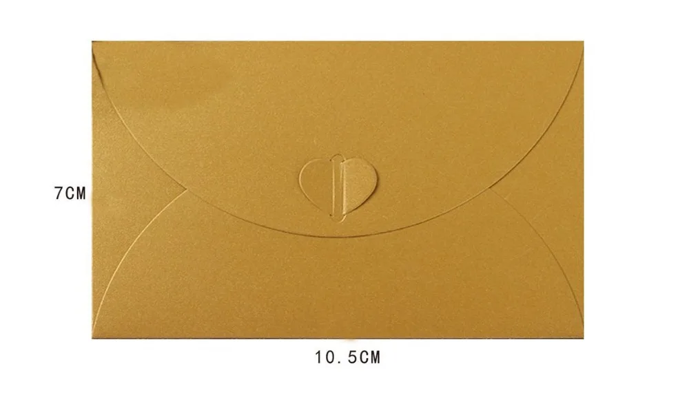 Бумажный конверт конверты с цветной застежкой в форме сердца подарочные для