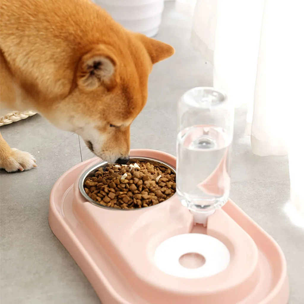 Transer собака воды двойного назначения чаша для кормления домашних животных