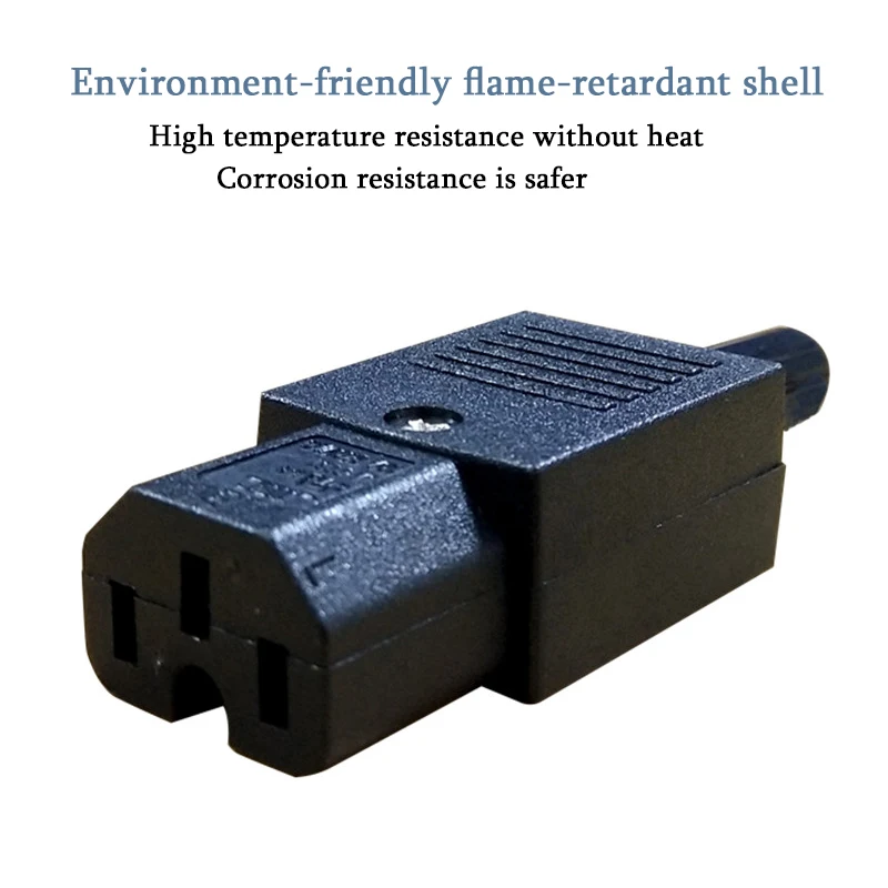Черный Электрический проводной разъем 250 В 10 А розетка переменного тока IEC320 C15 |
