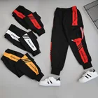 Демисезонные детские штаны, спортивные штаны для мальчиков, хлопковые детские штаны для подростков, одежда в стиле хип-хоп для мальчиков 4, 6, 8, 10, 12, 14 лет