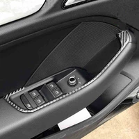 carbon fiber styling door armrest handles frame cover trim sticker for audi a3 8v 2014 18 interior accessories