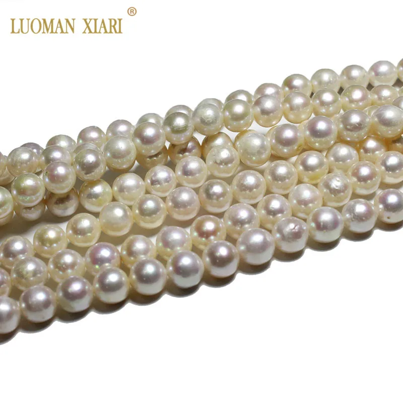 Fine AAA 100% Natural Baroque Pearl Round Edison Pearl Beads For Jewelry Making DIY  Bracelet Necklace Earrings 8-10mm