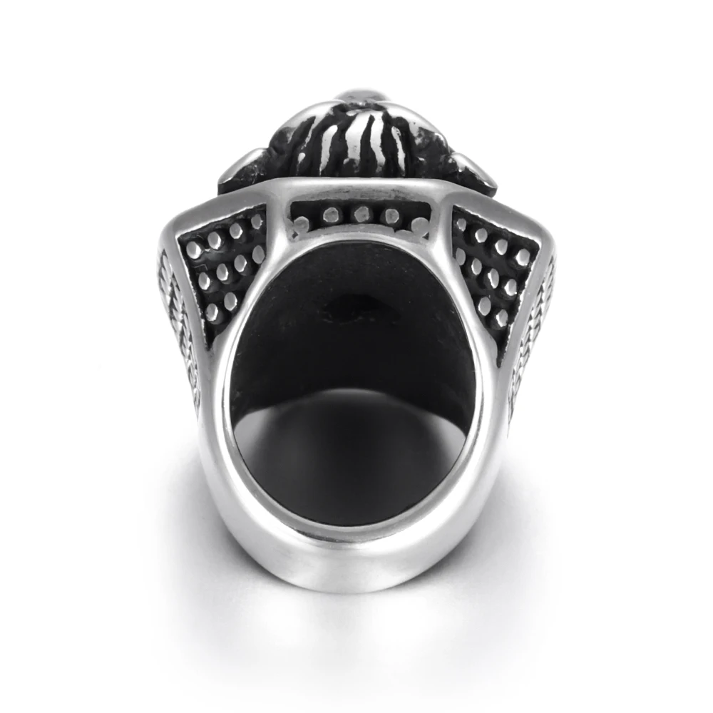 Бусины Из Нержавеющей Стали 8 мм большие отверстия слайдеры в форме кольца льва