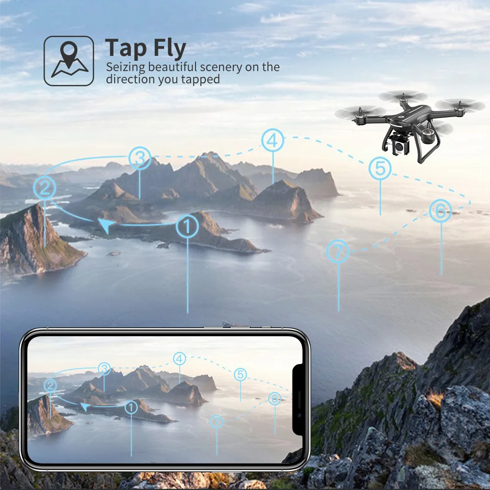 Holy Stone HS700 gps Дрон 5G с камерой Full HD 1080P Дрон gps бесщеточный 1 км 1000 м FPV профессиональная Com камера Wifi Квадрокоптер