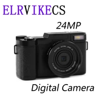 elrvikecs 24mp hd half dslr professional digital cameras with 4x telephoto fisheye wide angle lens camera macro hd camera