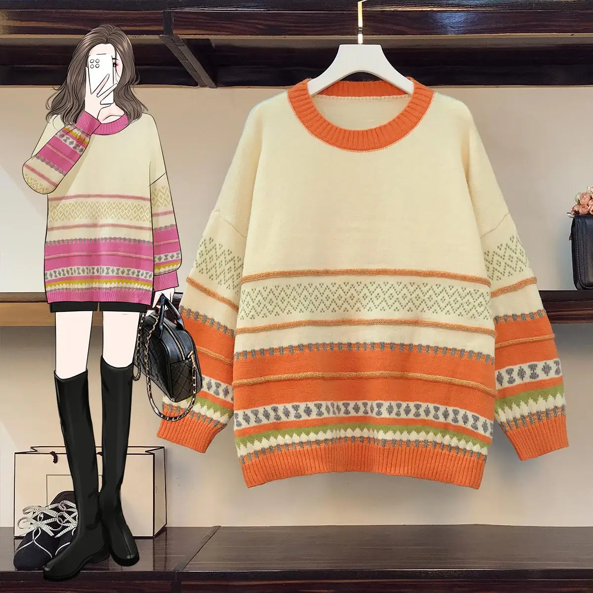 Женский свитер в полоску кардиганы верхняя одежда топы новинка 2021 осенне-зимняя