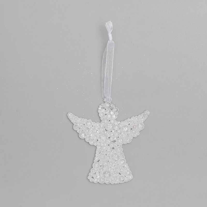 LadyCC Christmas Transparent Snowflake Acrylic Little Angel Tree Pendant Ornament | Дом и сад