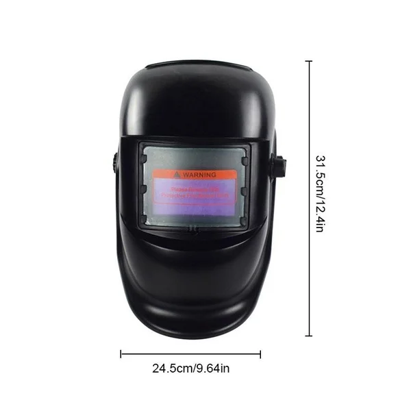 

Panoramic 180 Large Viewing Welding Helmet Solar Powered Welder Mask Auto Darkening Welding Hood Side View