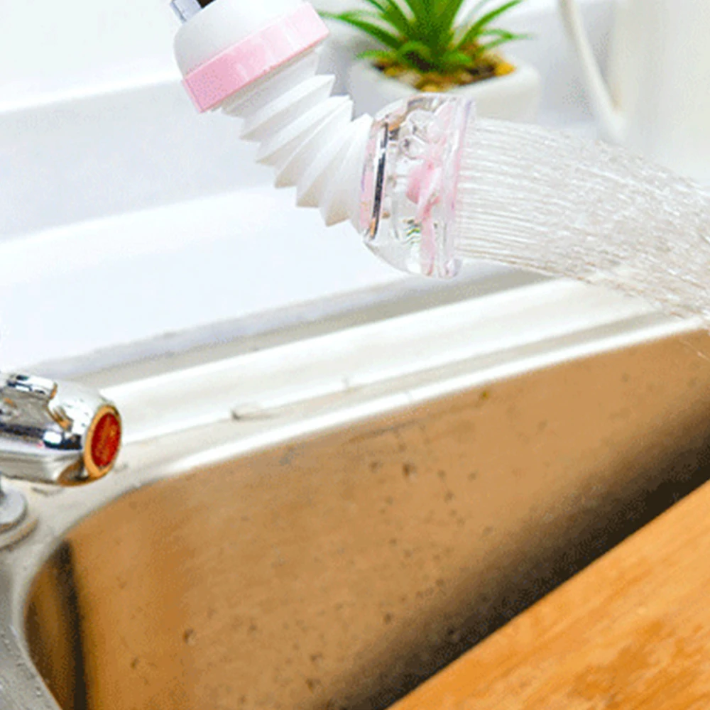 

360 Adjustable Flexible Kitchen Faucet Tap Extender Splash-Proof Water Filter Outlet Head Water Saving Sprayer Filter Diffuser