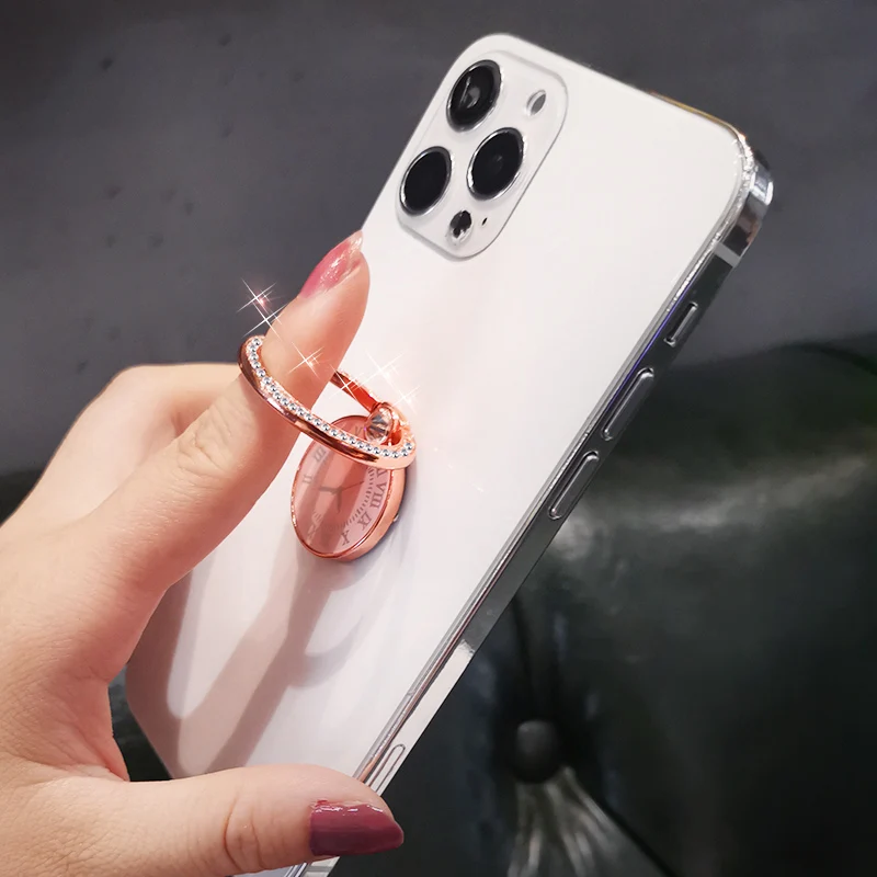 Mobile phone ring holder is suitable for iPhone X 8 7 11 12 Pro Redmi Samsung grip rotating crystal dial panel phone holder