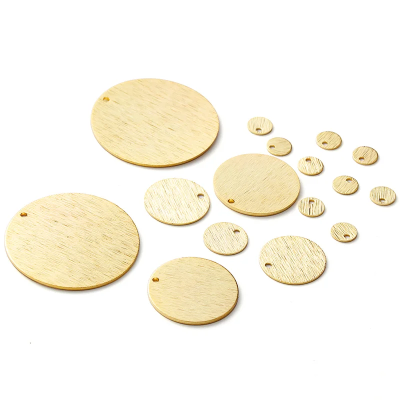 

10pcs/set Gold Color Round Pendant Charm Diy Jewelry Findings For Necklace Bracelet Earrings