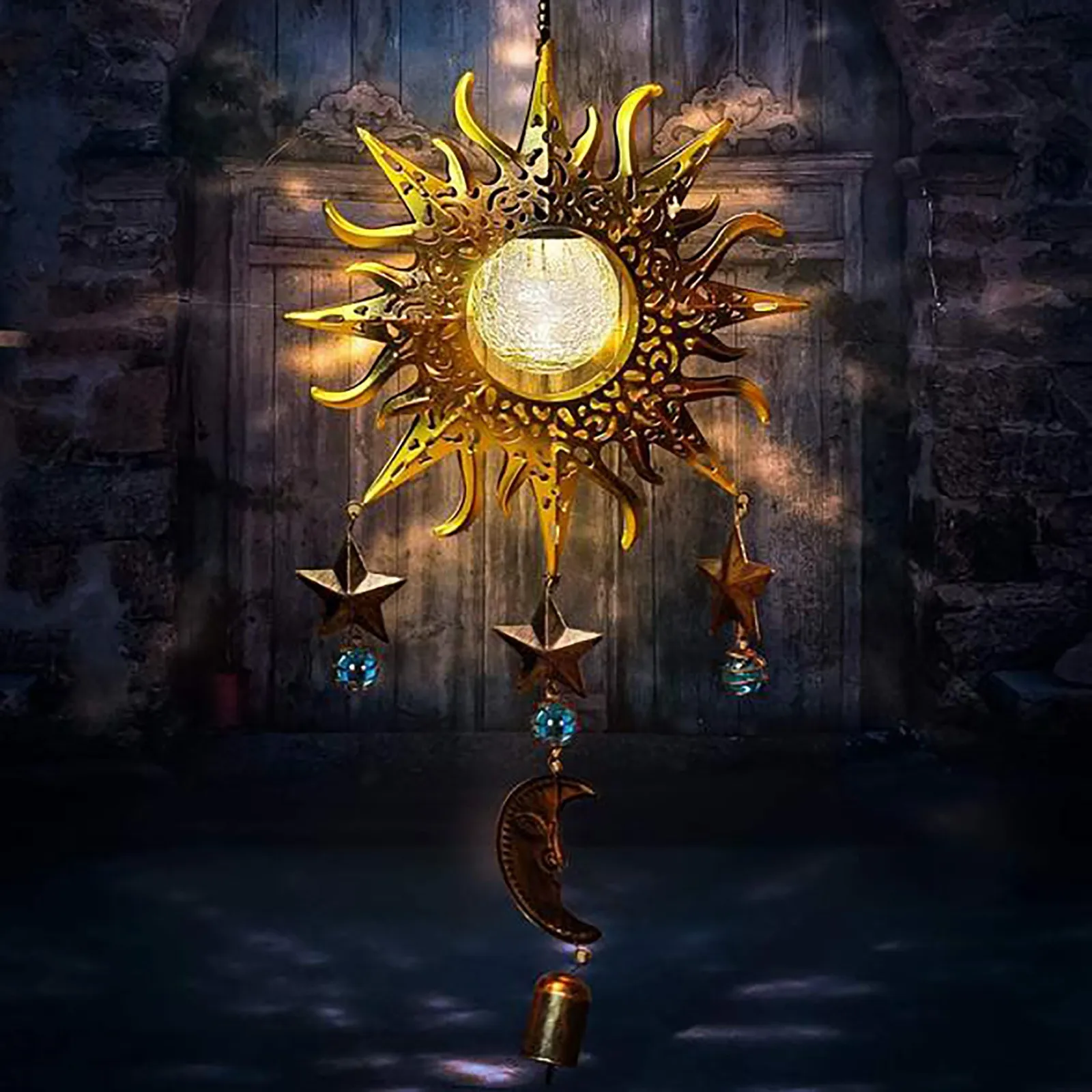 

Solar LED Light Outdoor Decorative Moon Light Metal Waterproof Garden Sidewalks Landscape Patio Lawn Yard Wall Christmas Decor