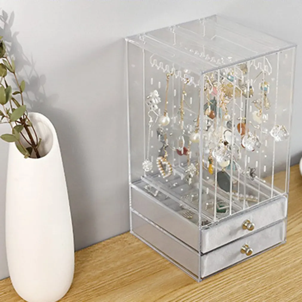 

Display Stand Jewelry Storage Holder Dust-Proof Earring Storage Cabinet Nail Polish Storage Desktop Vertical Finishing Rack