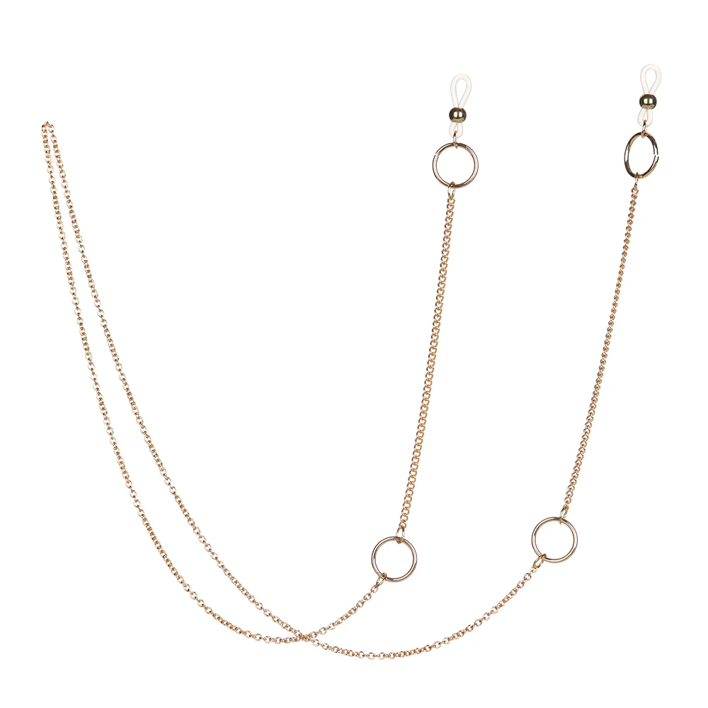 Новые модные солнцезащитные очки цепь женские металлические украшения