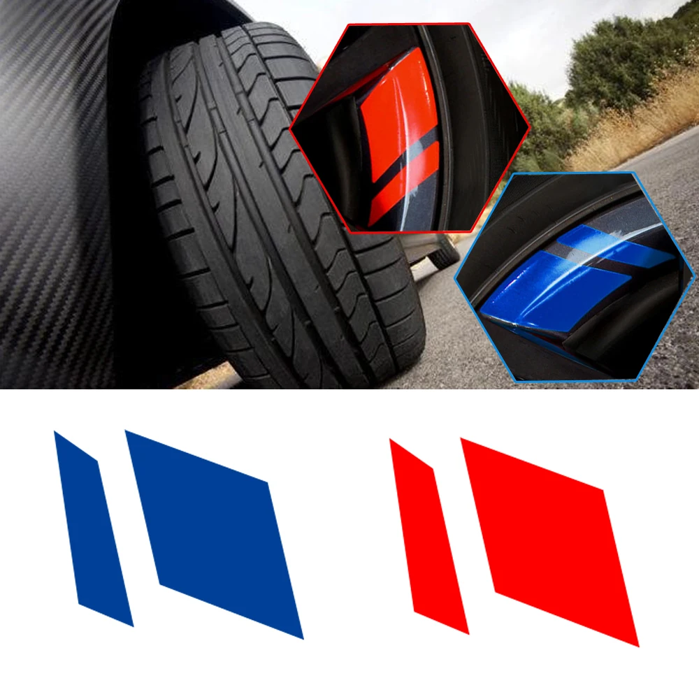 

6Pcs Creative Car Tuning Wheel Rim Vinyl Decal Sticker Reflective Hub Mark Overlay for 16-21 Inches Universal Auto Accessories