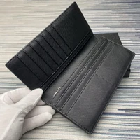 leather carbon fiber mens wallet long multi card business suit bag large capacity hand bag credit card bag