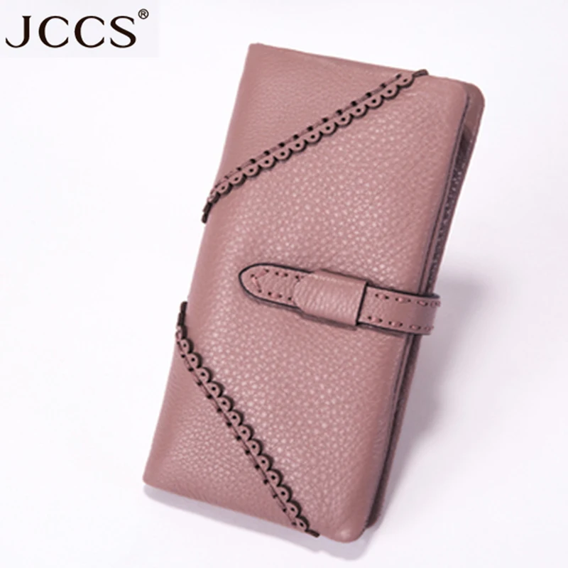 JCCS кошелек из натуральной кожи женские и мужские длинные кошельки модный клатч