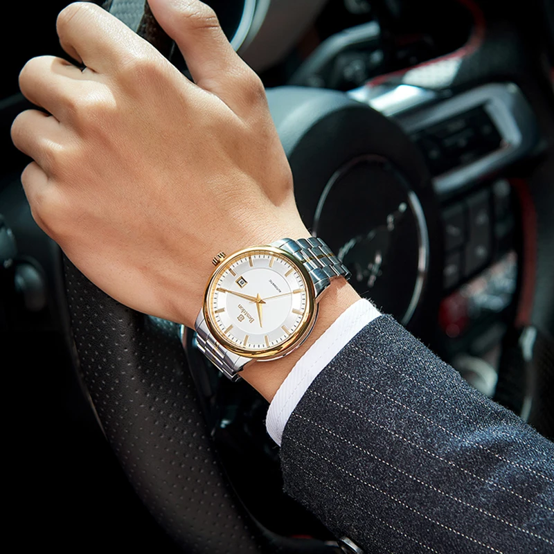 Мужские часы от известного бренда Bestdon Gold автоматические механические с синим и