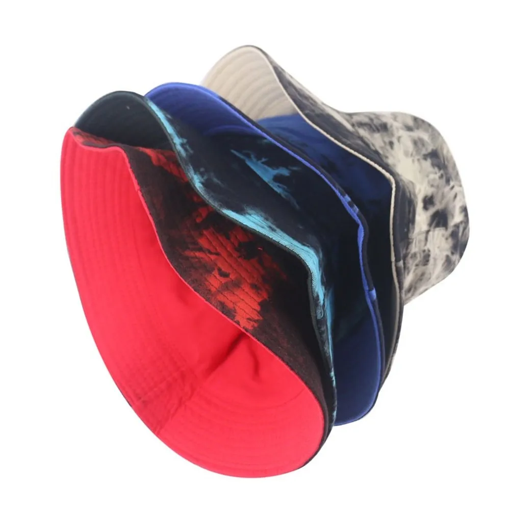

Fashion Double-sided Tie Dye Fisherman Hat Womens Outdoor Bucket Hats Hat Cotton Bucket Hats for Men