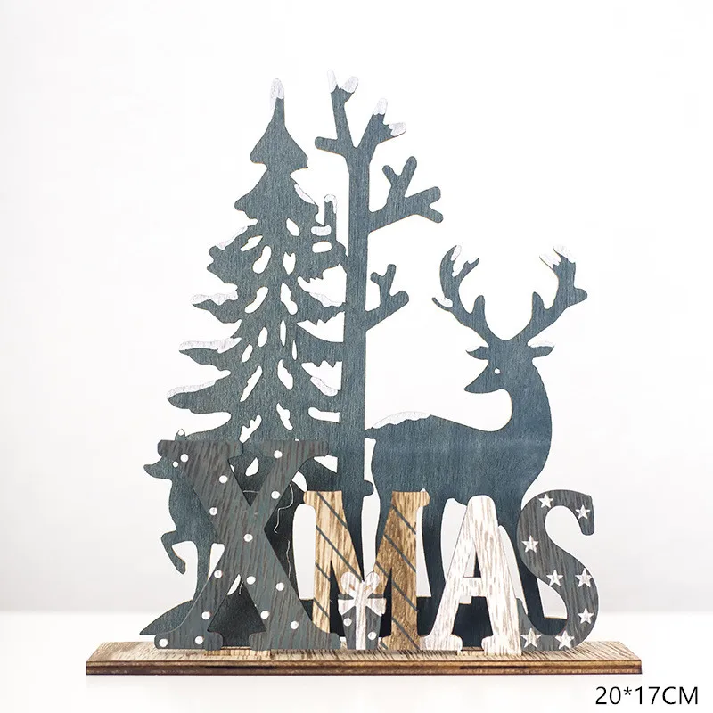 XMAS elk tree Новинка, новогоднее, новейшее, натуральное, рождественское, деревянная подвеска, Рождественская елка, дерево, ремесло, Noel Deco, Рождественское украшение для дома, Navidad, подарок - Цвет: XMAS elk tree