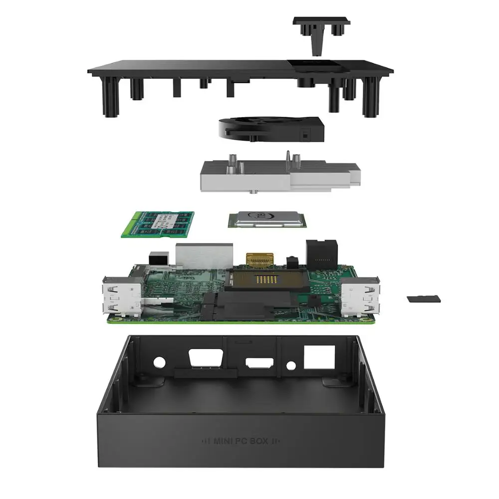 Ультратонкий мини ПК Встроенный Intel Celeron J3455 четырехъядерный HDMI M.2 SSD Windows 10 linux HTPC